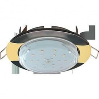 Встраиваемый светильник ECOLA H4 9012 FI71H4ECB GX53 черный хром-золото Встраиваемый светильник ECOLA H4 9012 FI71H4ECB GX53 черный хром-золото