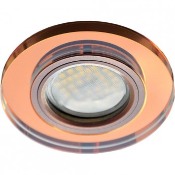 Встраиваемый светильник ECOLA MR16 DL1650 GU5.3 GLASS FA1650EFF янтарь, черненая медь Встраиваемый светильник ECOLA MR16 DL1650 GU5.3 GLASS FA1650EFF янтарь, черненая медь